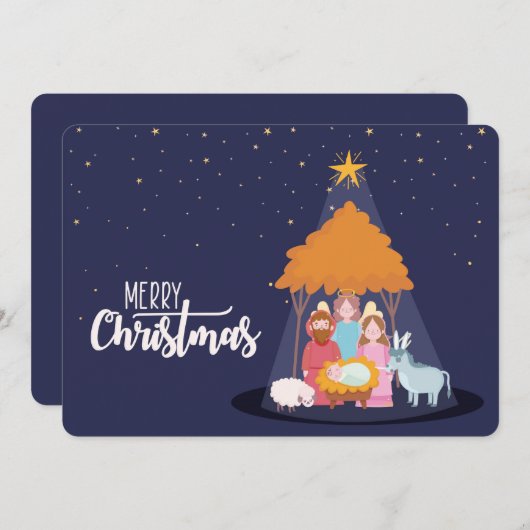 Kerstmis Vakantiekaart Feestdagenkaart (Voorkant / Achterkant)