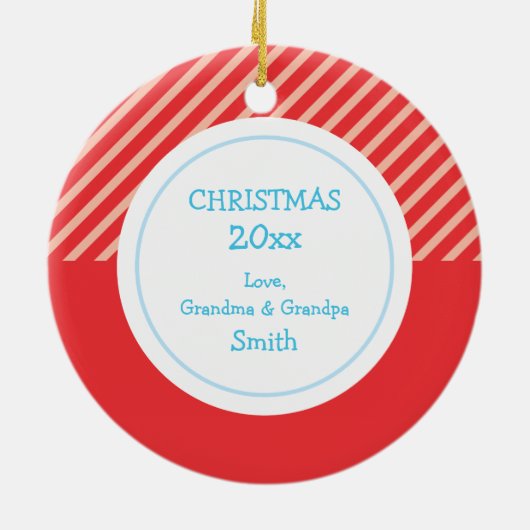 Kerstmis | Vakantievorming Keramisch Ornament (Achterkant)