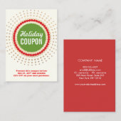 Kerstmis / Vakantiewinkel Coupon Promotie (Voorkant / Achterkant)