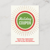 Kerstmis / Vakantiewinkel Coupon Promotie (Voorkant)