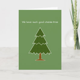 Kerstmis/Valentijnsdag Geek Chemis-boom Pun Feestdagen Kaart