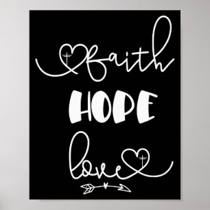 Kerstmis Valentijnsdag Geschenk Rustiek Geloof Hoo Poster