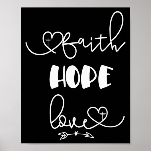 Kerstmis Valentijnsdag Geschenk Rustiek Geloof Hoo Poster (Voorkant)