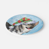 Kerstmis, Vallhund Papieren Bordje (Gekanteld)