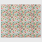 Kerstmis van 1960 voor sierdoeleinden cadeaupapier (Vlak)