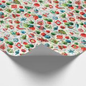 Kerstmis van 1960 voor sierdoeleinden cadeaupapier (Hoek)