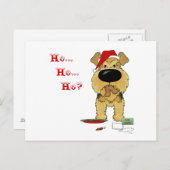 Kerstmis van Airedale Terrier Feestdagenkaart (Voorkant / Achterkant)