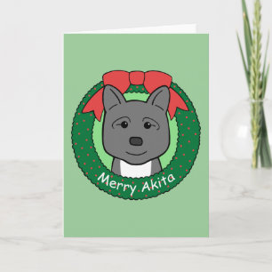 Kerstmis van Akita Feestdagen Kaart