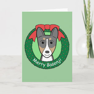 Kerstmis van Basenji Feestdagen Kaart