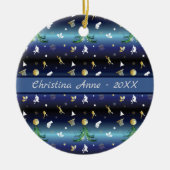 Kerstmis van Basketball Player Keramisch Ornament (Voorkant)