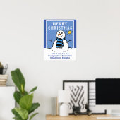 Kerstmis van bedrijf, onderneming of organisatie poster (Thuiskantoor)