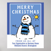 Kerstmis van bedrijf, onderneming of organisatie poster (Voorkant)