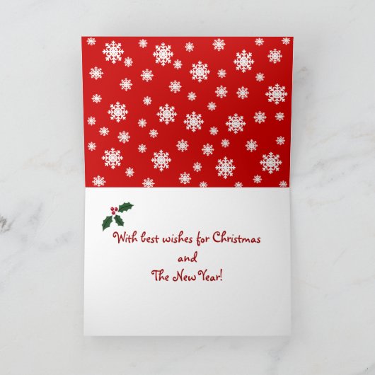 Kerstmis van Boston Terrier 2 Sneeuwvlokken van de Feestdagen Kaart (Binnen)