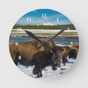 Kerstmis van buffels ronde klok