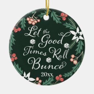 Kerstmis van Bunco liet het Goede Broodje van Keramisch Ornament