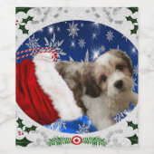 Kerstmis van Cavachon Wijn Etiket (Enkel label)