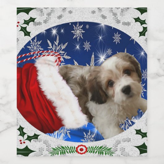 Kerstmis van Cavachon Wijn Etiket (Enkel label)