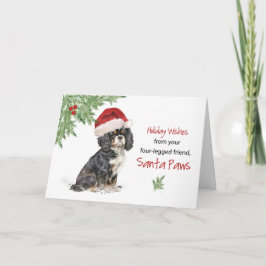 Kerstmis van Cavalier King Charles Spaniel Hond Kaart