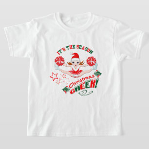 Kerstmis van Cheerleader juicht toe T-shirt