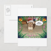 Kerstmis van Chihuahua Feestdagenkaart (Voorkant / Achterkant)