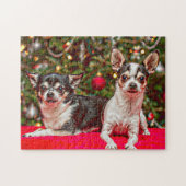 Kerstmis van Chihuahua Legpuzzel (Horizontaal)