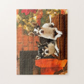 Kerstmis van Chihuahua Legpuzzel (Verticaal)