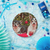 Kerstmis van Chihuahua Papieren Bordje (Feest)