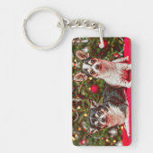 Kerstmis van Chihuahua Sleutelhanger (Voorkant)