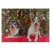 Kerstmis van Chihuahua Snijplank (Voorkant)