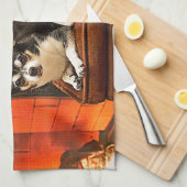 Kerstmis van Chihuahua Theedoek (Quarter Fold)