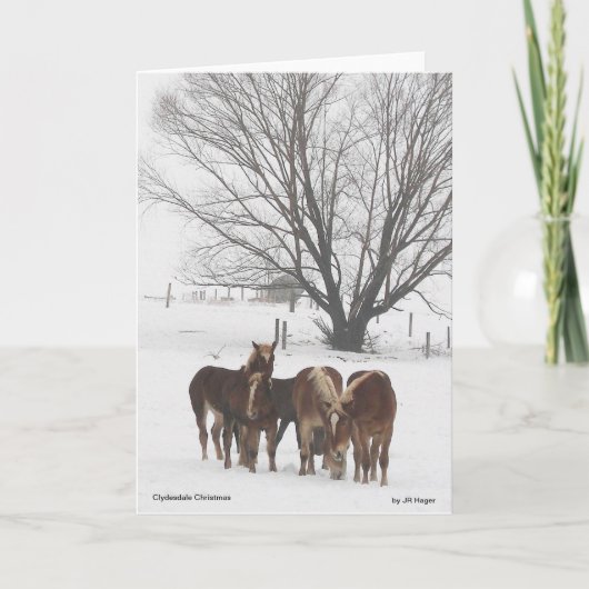 Kerstmis van Clydesdale Kaart (Voorkant)