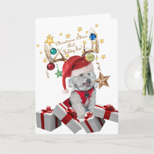 Kerstmis van Cockapoo juicht & Pret toe Feestdagen Kaart
