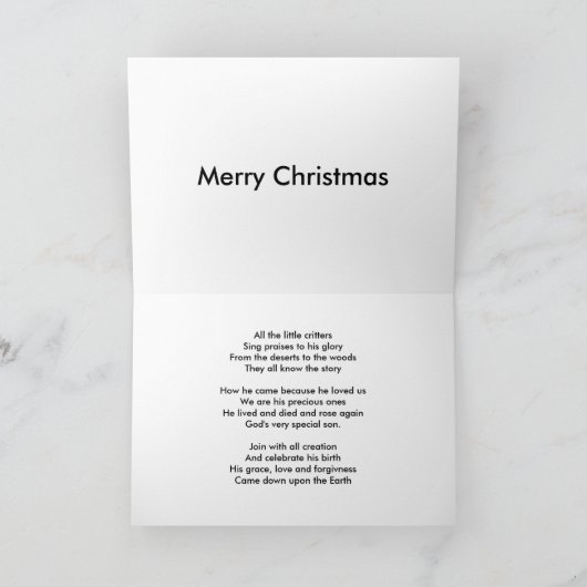 Kerstmis van Critters van de woestijn Feestdagen Kaart (Binnen)