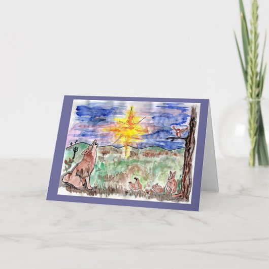 Kerstmis van Critters van de woestijn Feestdagen Kaart (Voorkant)