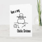 Kerstmis van Cthulhu Feestdagen Kaart (Voorkant)