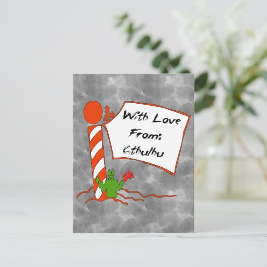 Kerstmis van Cthulhu Feestdagenkaart (Staand voorkant)