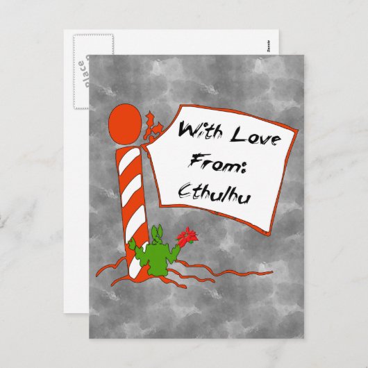 Kerstmis van Cthulhu Feestdagenkaart (Voorkant / Achterkant)