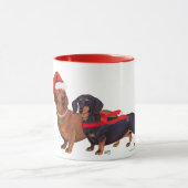 Kerstmis van Dachshonden Mok (Midden)