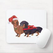Kerstmis van Dachshonden Muismat (Met muis)