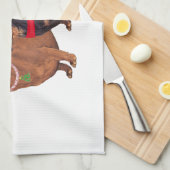 Kerstmis van dachshonden theedoek (Quarter Fold)