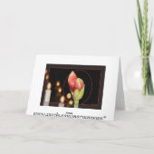 Kerstmis van de amaryllis feestdagen kaart (Achterkant)