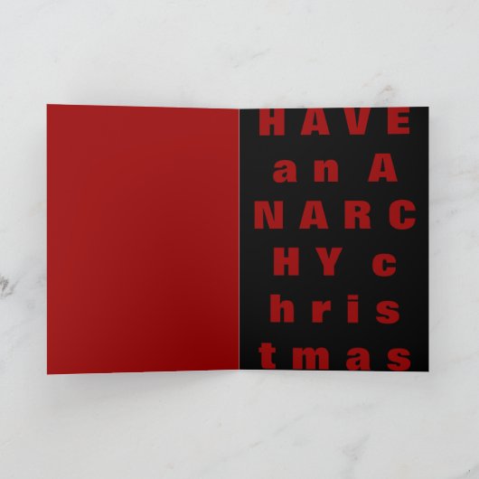 Kerstmis van de anarchie feestdagen kaart (Binnen)