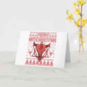Kerstmis van de antichrist Leuke Kerstmis Verschri Kaart (Gele Bloem)