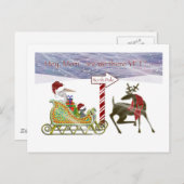 Kerstmis van de Arctica van de reiger en van de Feestdagenkaart (Voorkant / Achterkant)