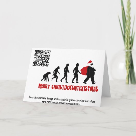 Kerstmis van de atheïst feestdagen kaart (Achterkant)