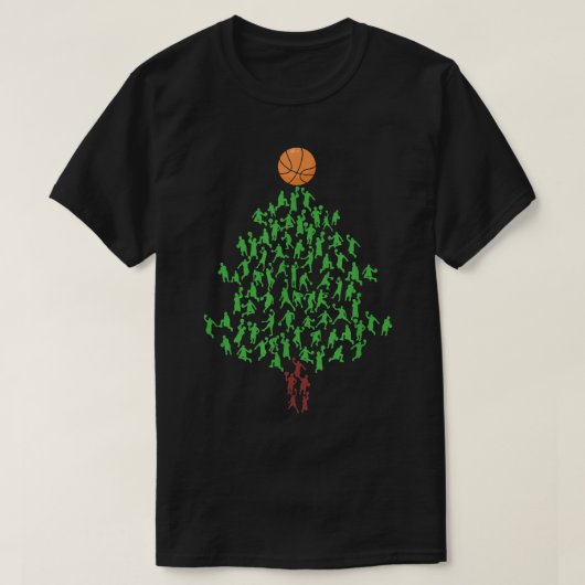 Kerstmis van de Basketball Player T-shirt (Design voorkant)