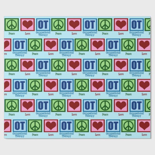 Kerstmis van de BeroepsTherapie van de Liefde van Cadeaupapier (Vlak)