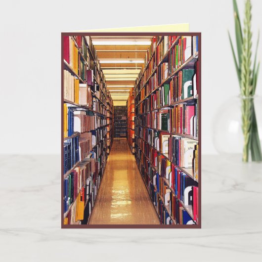 Kerstmis van de bibliotheek feestdagen kaart (Voorkant)