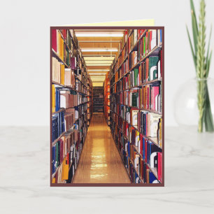 Kerstmis van de bibliotheek feestdagen kaart