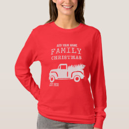 Kerstmis van de boerenfamilie | Personaliseer het! T-shirt